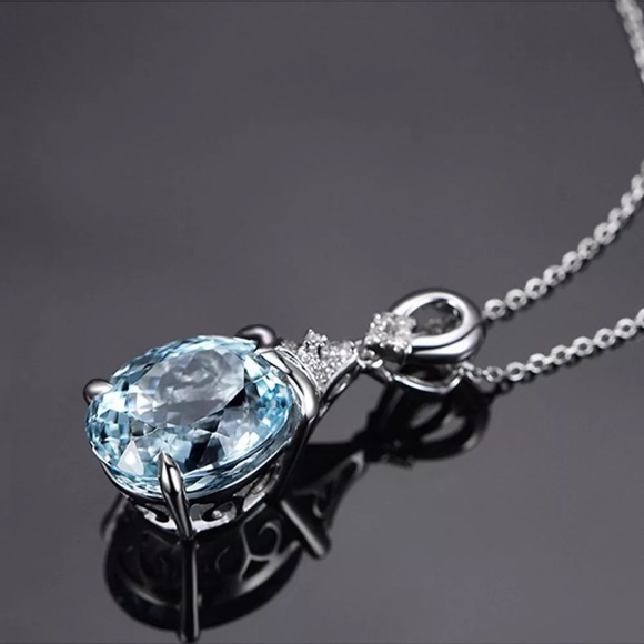 Natural Aquamarine Gemstone & Pendant Necklaces - Picture 3 of 6